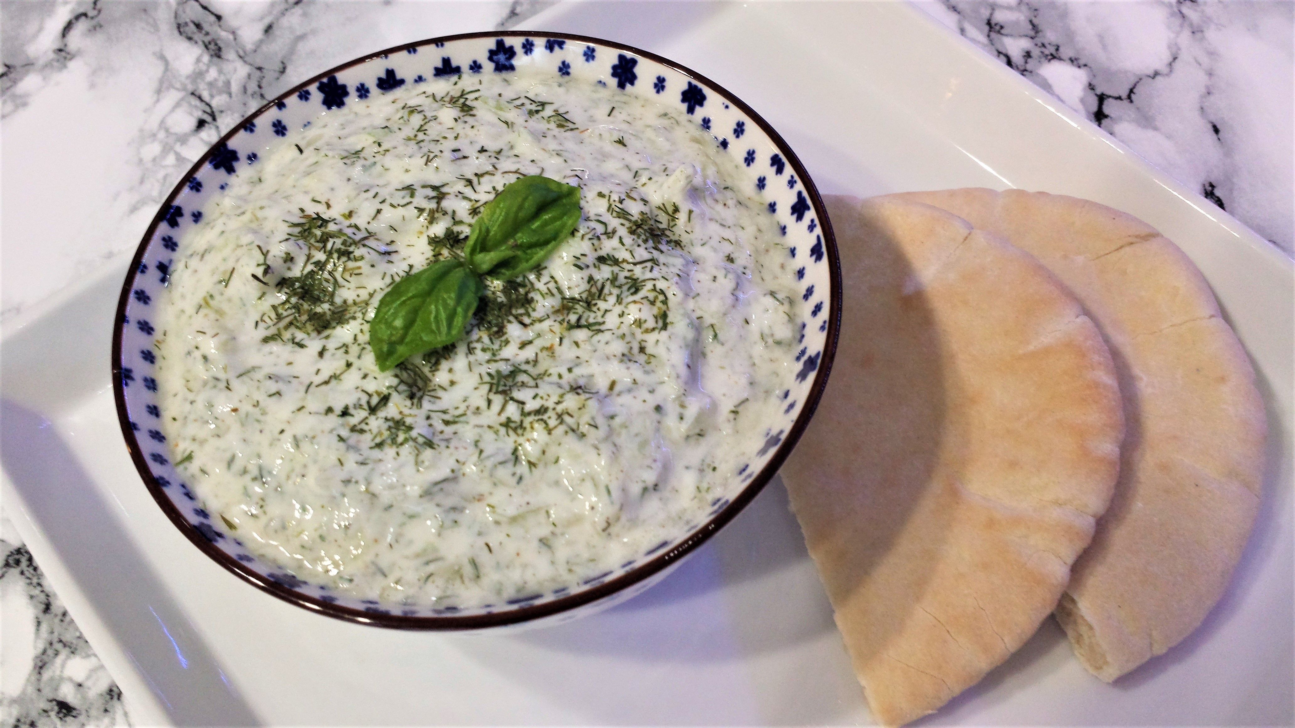 yogurt cucumber dip - wedding reception appetizers