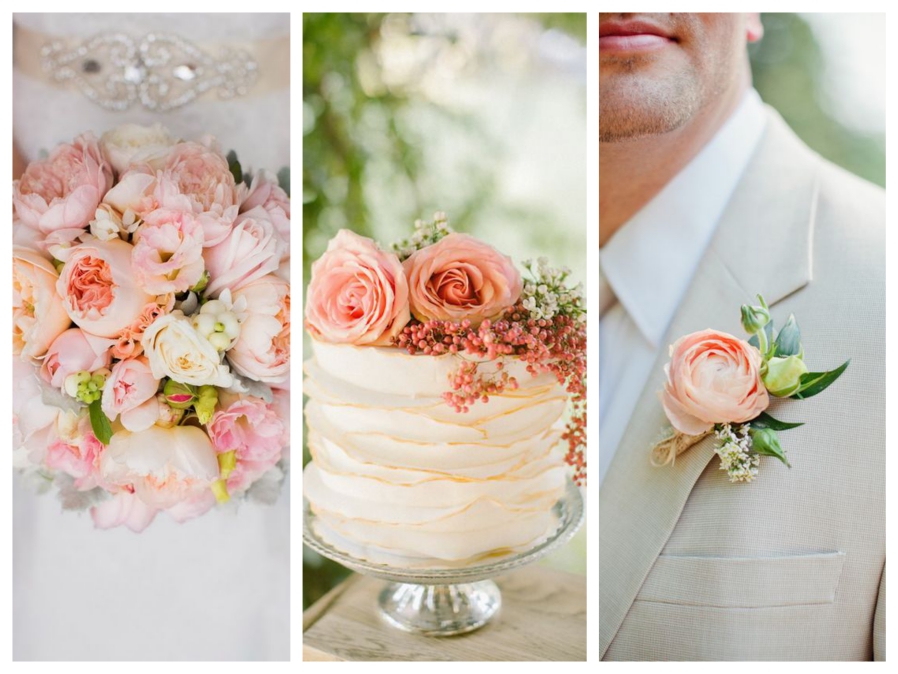 peach themes for spring wedding color palette