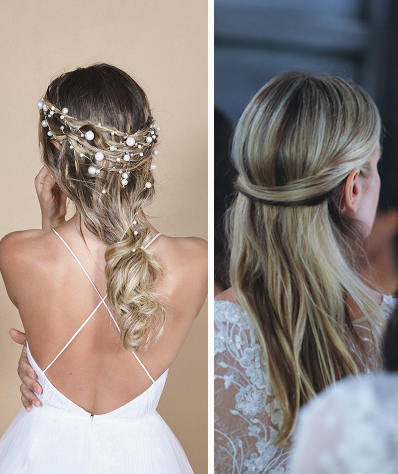 2019 Bridal Hair Trends - Long Half Up Styles