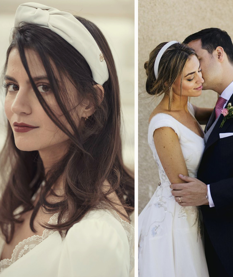 2019 Bridal Hair Trends - White Headbands