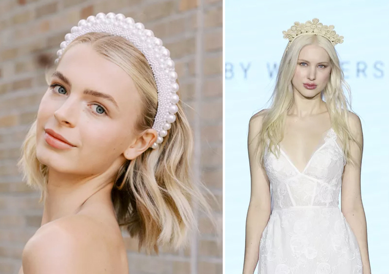 2020 Bridal Hair Trends - Bejeweled Headbands