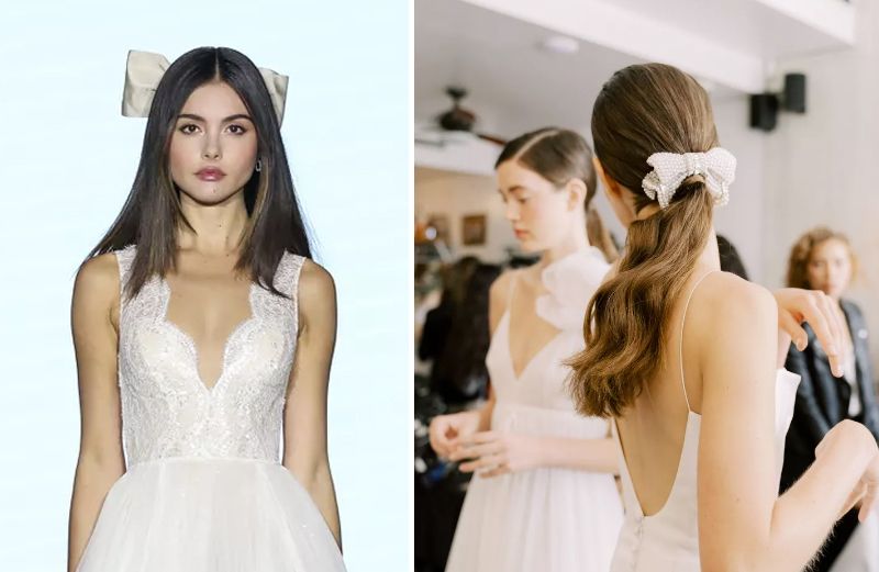 2020 Bridal Hair Trends - Bows And Ribbons