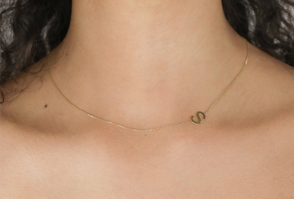 Honorary Bridesmaid Gifts - S Initial Necklace