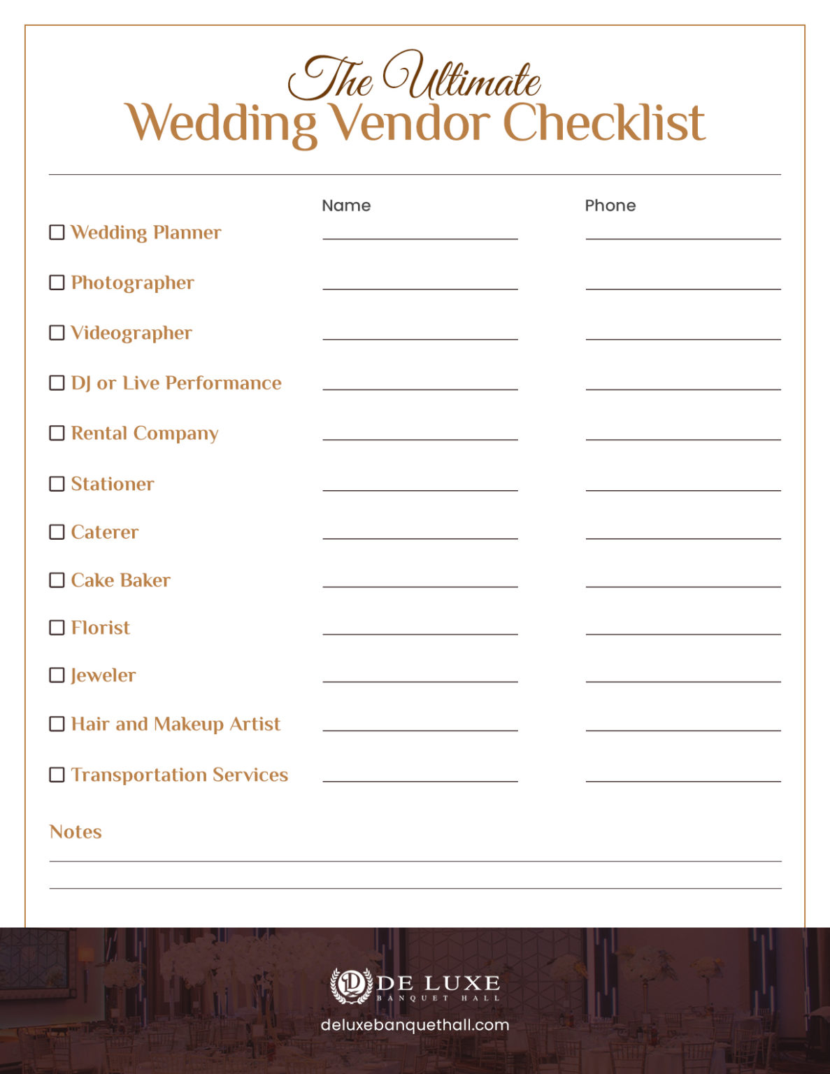 The Ultimate Wedding Vendor Checklist For Your Big Day